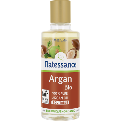 NATESSANCE  Huile d'Argan Bio &Eacute;quitable - 100% Pure - Flacon 100 ml