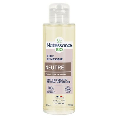 NATESSANCE  Huile Neutre Massage et Soin Bio 100 ml