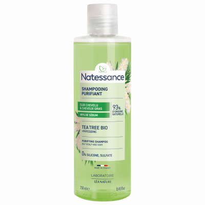 NATESSANCE  Shampooing &Eacute;quilibrant Purifiant Tea Tree, 250ml