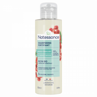 NATESSANCE  Shampooing r&eacute;parateur&agrave;l'huile de ricin flacon 100ml