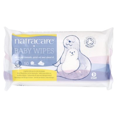 Natracare lingettes pour b&eacute;b&eacute;s en coton biologique 50 pcs