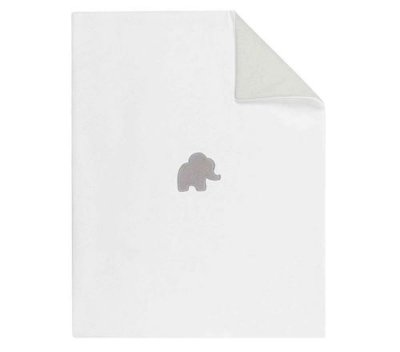  Nattou Couverture Douce, R&eacute;versible, 100 x 135 cm, Tembo, Blanc/Gris