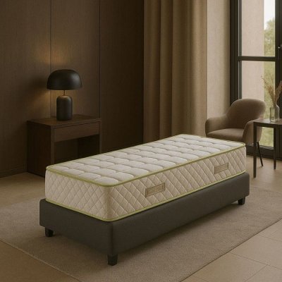NUITS D OR Natura Bamboo Matelas Densit&eacute; 35 Kg/m3 - Hauteur 21 Cm - Soutien Ferme - Orthop&eacute;dique (90x190)