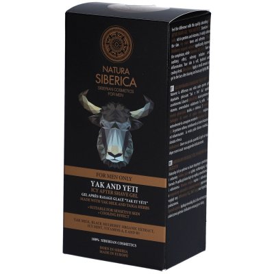 Natura Siberica Yak et y&eacute;ti, gel glacial pour apr&egrave;s rasage 150 ml