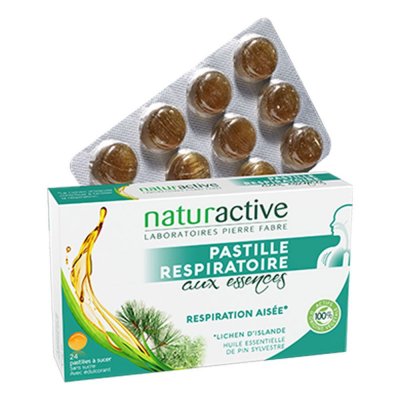 NATURACTIVE  24 Pastilles Respiratoires aux Essences