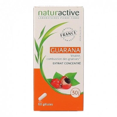 NATURACTIVE  Guarana 60 G&eacute;lules - Bo&icirc;te 60 g&eacute;lules