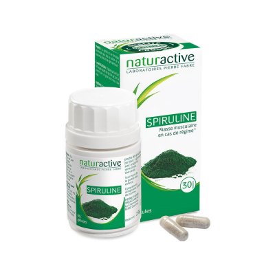 NATURACTIVE  Spiruline 60 G&eacute;lules - Bo&icirc;te 60 g&eacute;lules