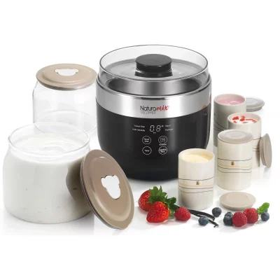 NATURAMIX  - Yaourti&egrave;re 4 pots de 150ml + 2 pots de 1.5l 20w voluptea