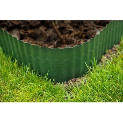 NATURE  - Bordure de gazon H20cm x L9m en poly&eacute;thylene vert