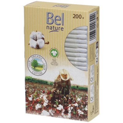 BEL NATURE ECOCERT bastoncillos cart&oacute;n algod&oacute;n org&aacute;nico 200 pz