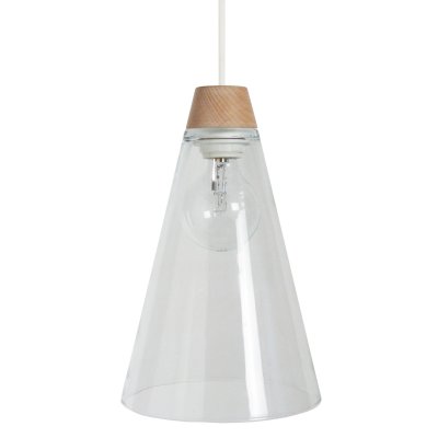 TOSEL NATURE - Suspension conique verre transparent