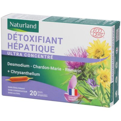 NATURLAND  D&eacute;toxifiant H&eacute;patique 20 Ampoules Buvables de 10 ml