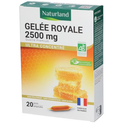 NATURLAND  Gel&eacute;e Royale 2500 mg Bio 20 Ampoules