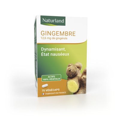 NATURLAND  Gingembre Bio 75 V&eacute;g&eacute;caps