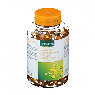 NATURLAND  Huile de Foie de Morue 220 Capsules - Flacon 220 Capsules