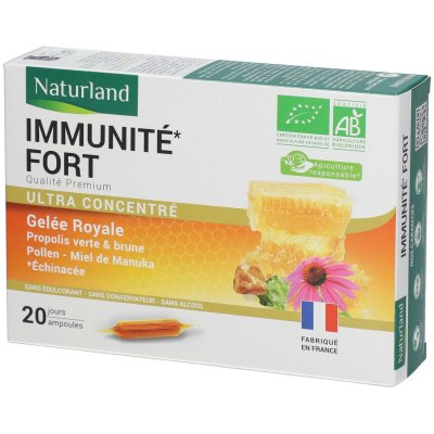 NATURLAND  Immunit&eacute; Fort Ultra Concentr&eacute; Bio 20 Ampoules de 10 ml