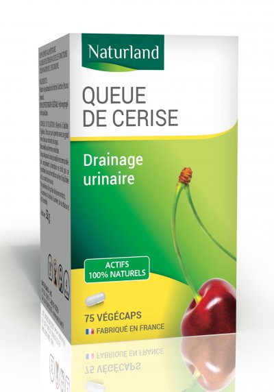 NATURLAND  Queue de Cerise 75 V&eacute;g&eacute;caps - Bo&icirc;te plastique 75 v&eacute;g&eacute;caps