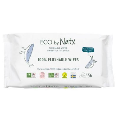 NATY  - Lingettes-toilettes - Sans parfum 100% ECO - 56pcs