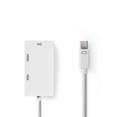 NEDIS  Adaptateur Mini-DisplayPort vers HDMI, DVI et VGA (M&acirc;le/Femelle)
