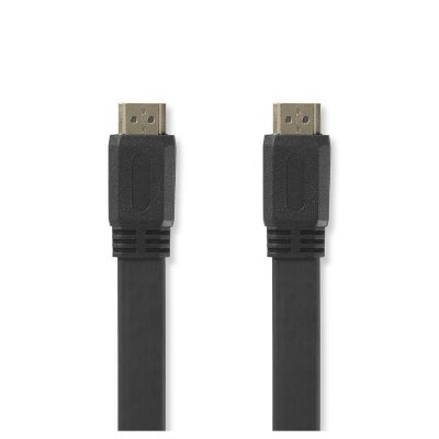 NEDIS  C&acirc;ble plat HDMI haute vitesse avec Ethernet, 1,5, noir