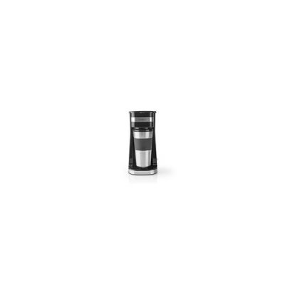 NEDIS  Cafeti&egrave;re 1 Tasse Mug de Voyage &agrave; Double Paroi 0,42 L Noir