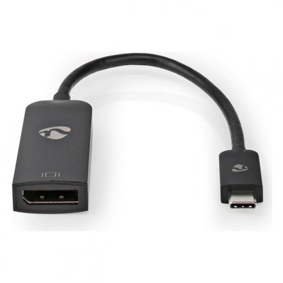 NEDIS  CCGB64353BK02 c&acirc;ble vid&eacute;o et adaptateur 0,2 m USB Type-C DisplayPort Noir - Neuf