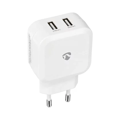 NEDIS  Chargeur Secteur Chargeur Mural 2 USB 2.4 A - WCHAU484AWT