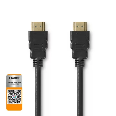 NEDIS  CVGP34050BK10 c&acirc;ble HDMI 1 m HDMI Type A (Standard) Noir - Neuf