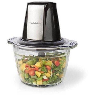 NEDIS  Hacheur d'Aliments 500W 1L Verre 1 Vitesse 500W 21,4 Gris