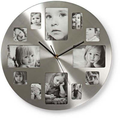 Nedis Horloge Murale - Diam&egrave;tre : 400 mm - M&eacute;tal - Argent
