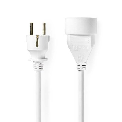 NEDIS  PEXC110EWT Rallonge &eacute;lectrique H05VV-F 3G1.5 IP20 Blanc 10 m