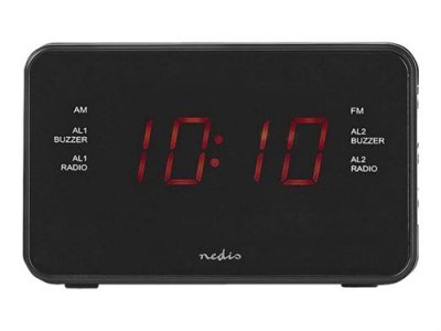 NEDIS  Radio-r&eacute;veil num&eacute;rique Pa ntaille LED de 0,9'' FM