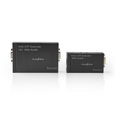 NEDIS  Transmetteur et r&eacute;cepteur VGA et Extension Audio sur Cat 5e Cat 6