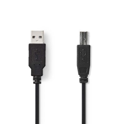 NEDIS  usb 2.0 cable - a male - b male - 3.0 m - noir NED5412810274727
