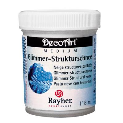 DECO ART Neige structur&eacute;e paillet&eacute;e - 118 ml - Rayher - couleur variant
