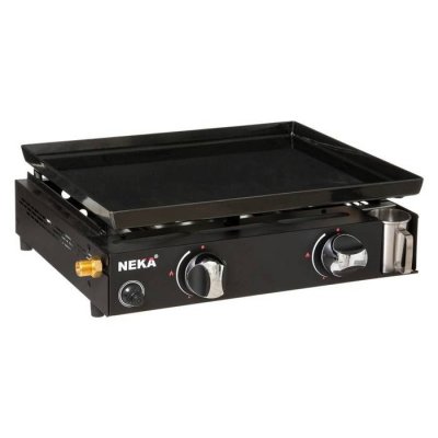 NEKA  - Plancha &agrave; gaz &agrave; poser en m&eacute;tal Campio - 2 Feux - Campio 