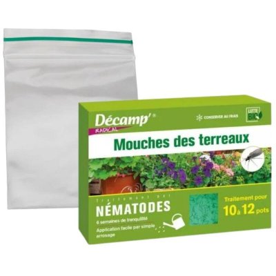 DECAMP N&eacute;matodes mouches des terreaux 10 a 12 pots packs frais