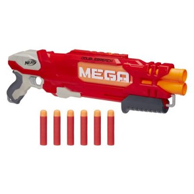NERF  Mega Double Breach et Flechettes Mega Officielles