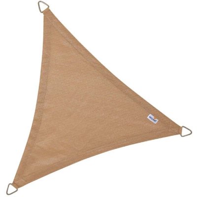 NESLING  Voile d'ombrage triangulaire Coolfit sable 3,6 x 3,6 x 3,6 m.