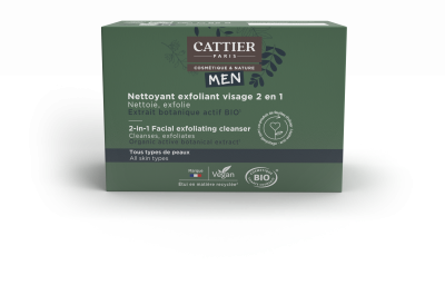 CATTIER Nettoyant Exfoliant Visage 2 En 1 Men  - Le Pot De 85g