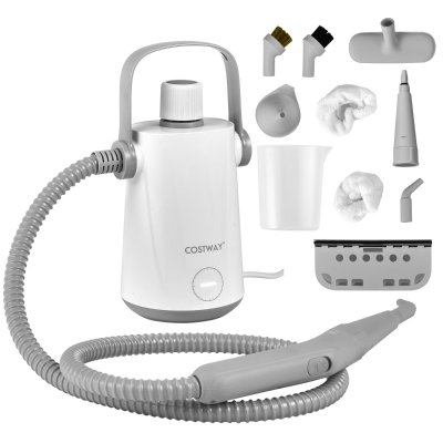 COSTWAY Nettoyeur &agrave; Vapeur &agrave; Main Portable 1000W (Gris + Blanc)