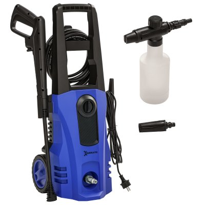 DURHAND Nettoyeur haute pression 1800 W - 150 bars max. - 510 l/h max. - 2 roues - PP bleu noir
