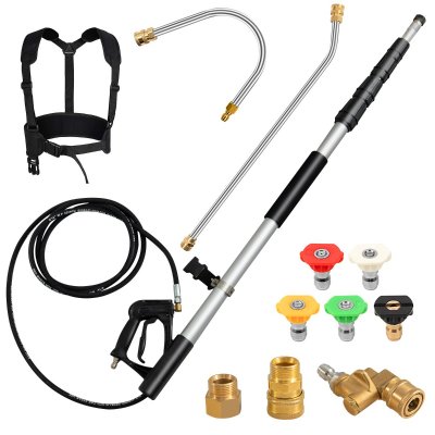 COSTWAY Nettoyeur Haute Pression 550 CM Rallonge T&eacute;lescopique