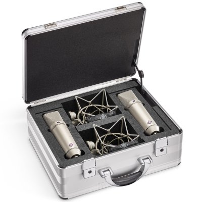 NEUMANN  U 87 Ai Stereo set micro &agrave; condensateur large membrane (nickel)