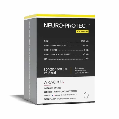 ARAGAN Neuro-protect 60 Capsules Fonctionnement C&eacute;r&eacute;bral Synactifs