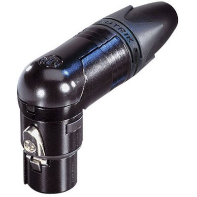 NEUTRIK  - connecteur xlr, 3 points femelle, coud&eacute;, nickel&eacute;, contacts