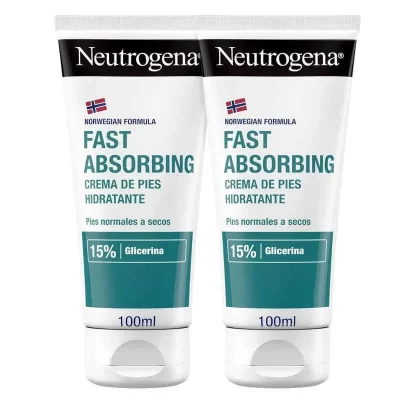 NEUTROGENA  Cr&egrave;me pour les pieds &agrave; absorption imm&eacute;diate 2x100ml