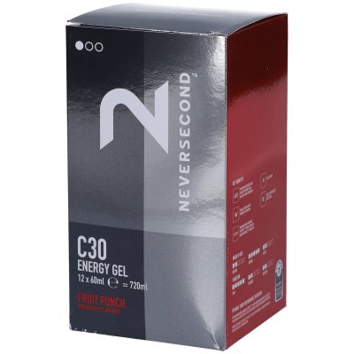 NEVERSECOND  Bo&icirc;te De Gels &eacute;nerg&eacute;tiques C30 Fruit Punch 60ml 12 Unit&eacute;s