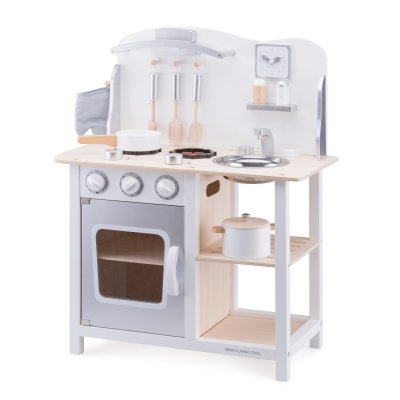 NEW CLASSIC TOYS - Cuisine-Bon App&eacute;tit, 11053, Blanche/Argent
