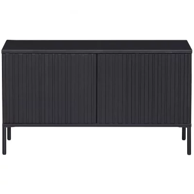 WOOOD New Gravure - Meuble TV en bois L100cm - Couleur - Noir